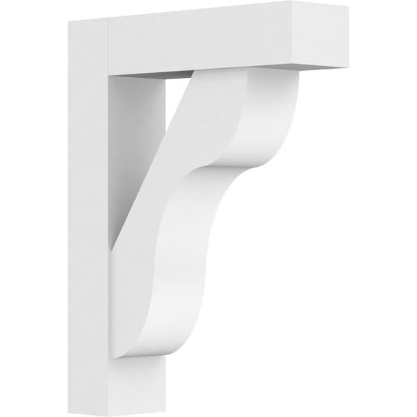 Ekena Millwork Standard Carmel Architectural Grade PVC Bracket With Block Ends, 5"W x 18"D x 24"H BKTP05X18X24CAR05 - main